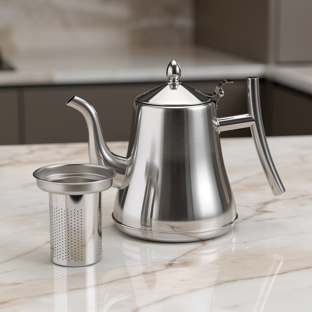 Hervidor de acero inoxidable con filtro integrado - BrewMate para todos los días | ribuella