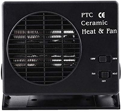 12V Ceramic Car Heater 150W-300W Portable Fan Automatic Thermostat