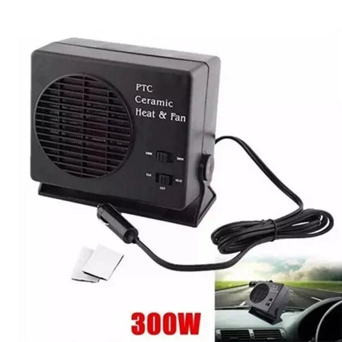 12V Ceramic Car Heater 150W-300W Portable Fan Automatic Thermostat