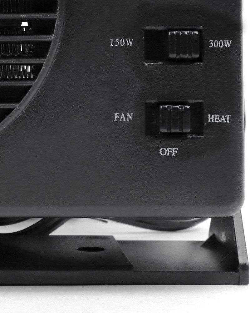 12V Ceramic Car Heater 150W-300W Portable Fan Automatic Thermostat