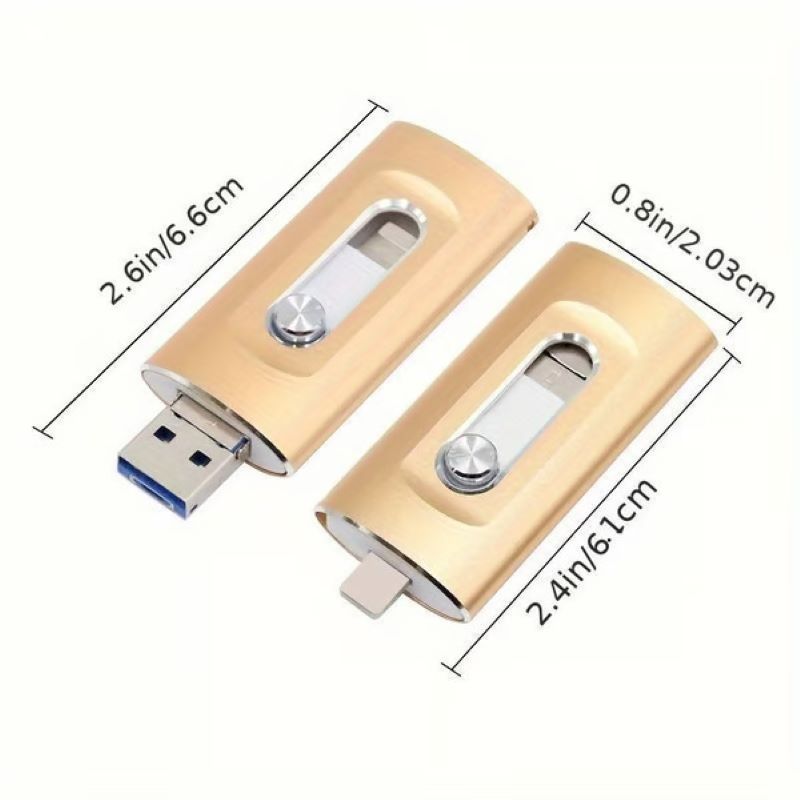 3-in-1 Large Capacity USB Flash Drive for Mobile Phone and Computer