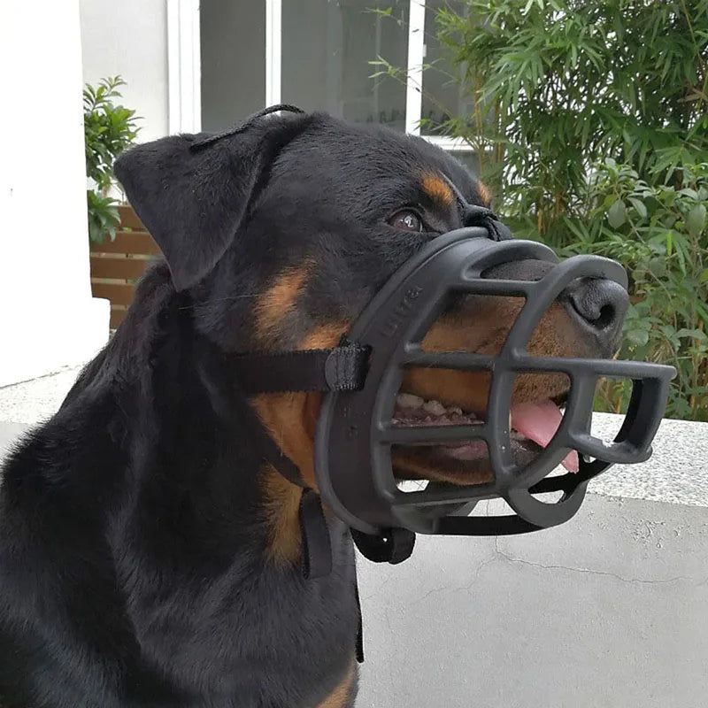 Muselière réglable en silicone pour chien, contrôle des aboiements et des morsures