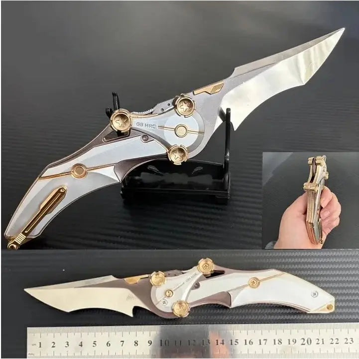 Couteau pliant en acier 8Cr13Mov, outil EDC compact entièrement métallique