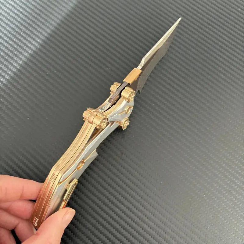 Couteau pliant en acier 8Cr13Mov, outil EDC compact entièrement métallique