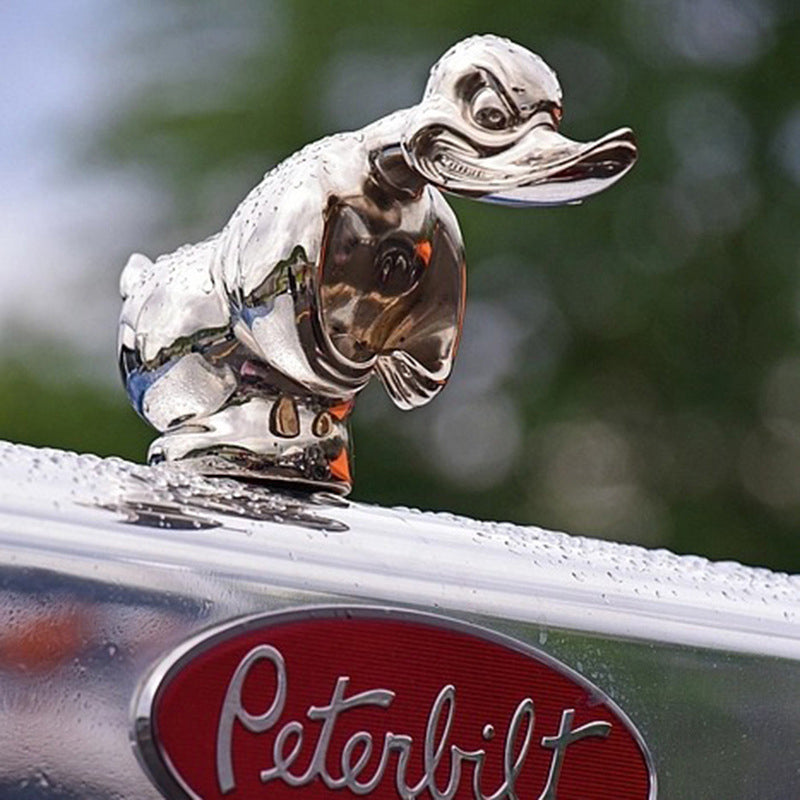 Réplique de canard en caoutchouc en colère pour orner le capot, emblème de radiateur de voiture