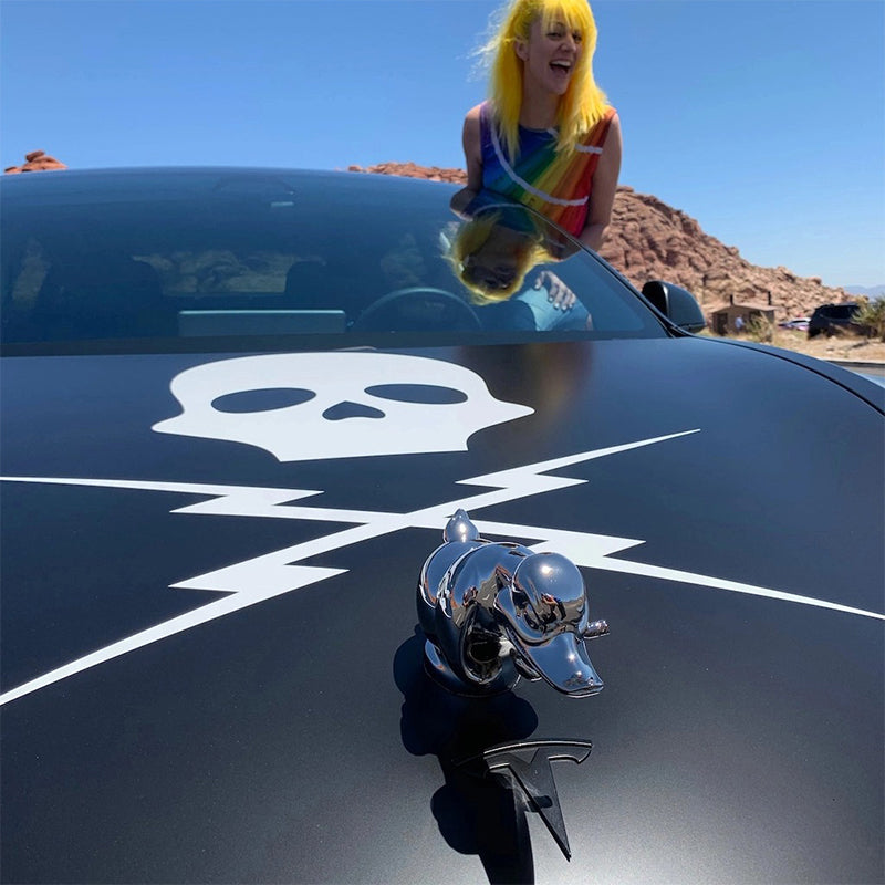 Angry Rubber Duck Hood Ornament Replica Car Radiator Emblem