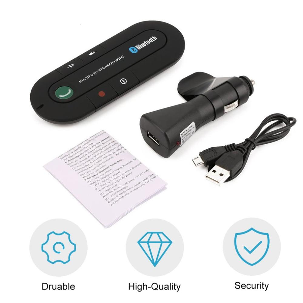 Bluetooth Hands Free Car Speaker With Magnetic Sun Visor Clip