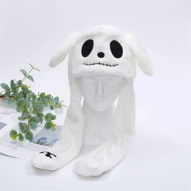 Cappello carino BunnyJoy con orecchie mobili e funzione di pressione sulla zampa