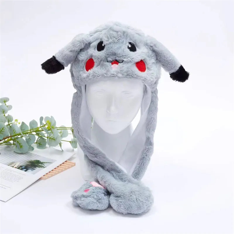 Cappello carino BunnyJoy con orecchie mobili e funzione di pressione sulla zampa