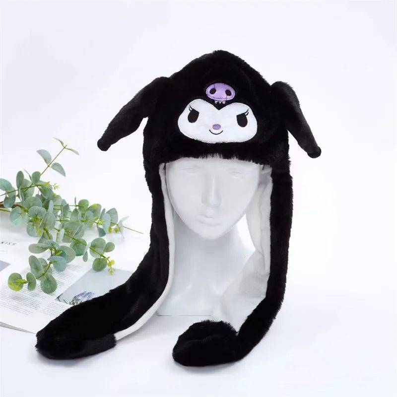 Cappello carino BunnyJoy con orecchie mobili e funzione di pressione sulla zampa