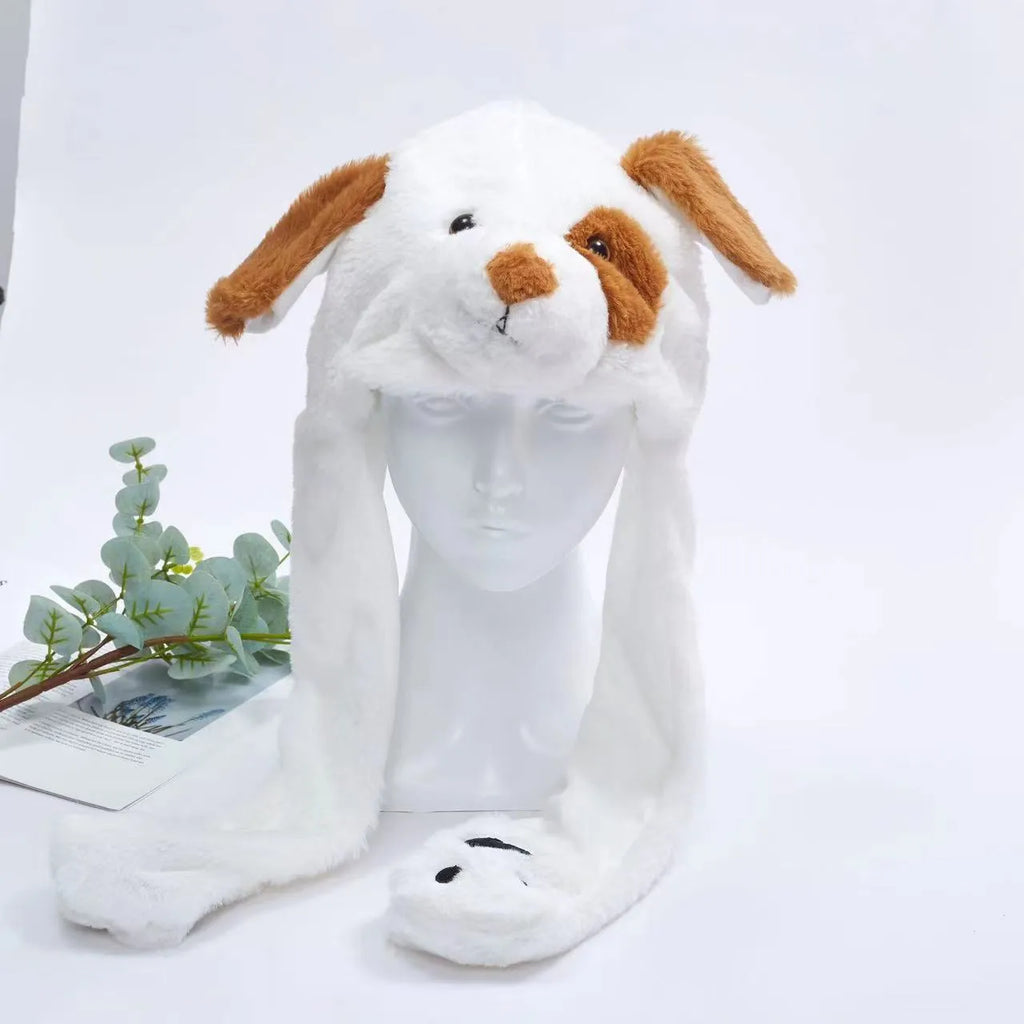 Cappello carino BunnyJoy con orecchie mobili e funzione di pressione sulla zampa