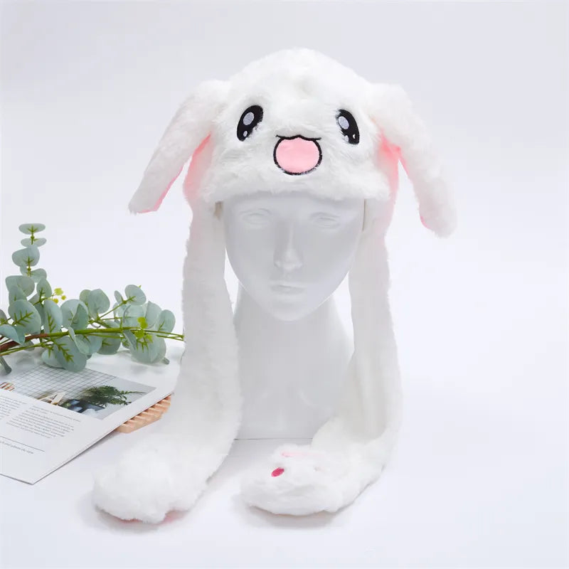 Gorro adorable BunnyJoy con orejas móviles y función de presionar la pata