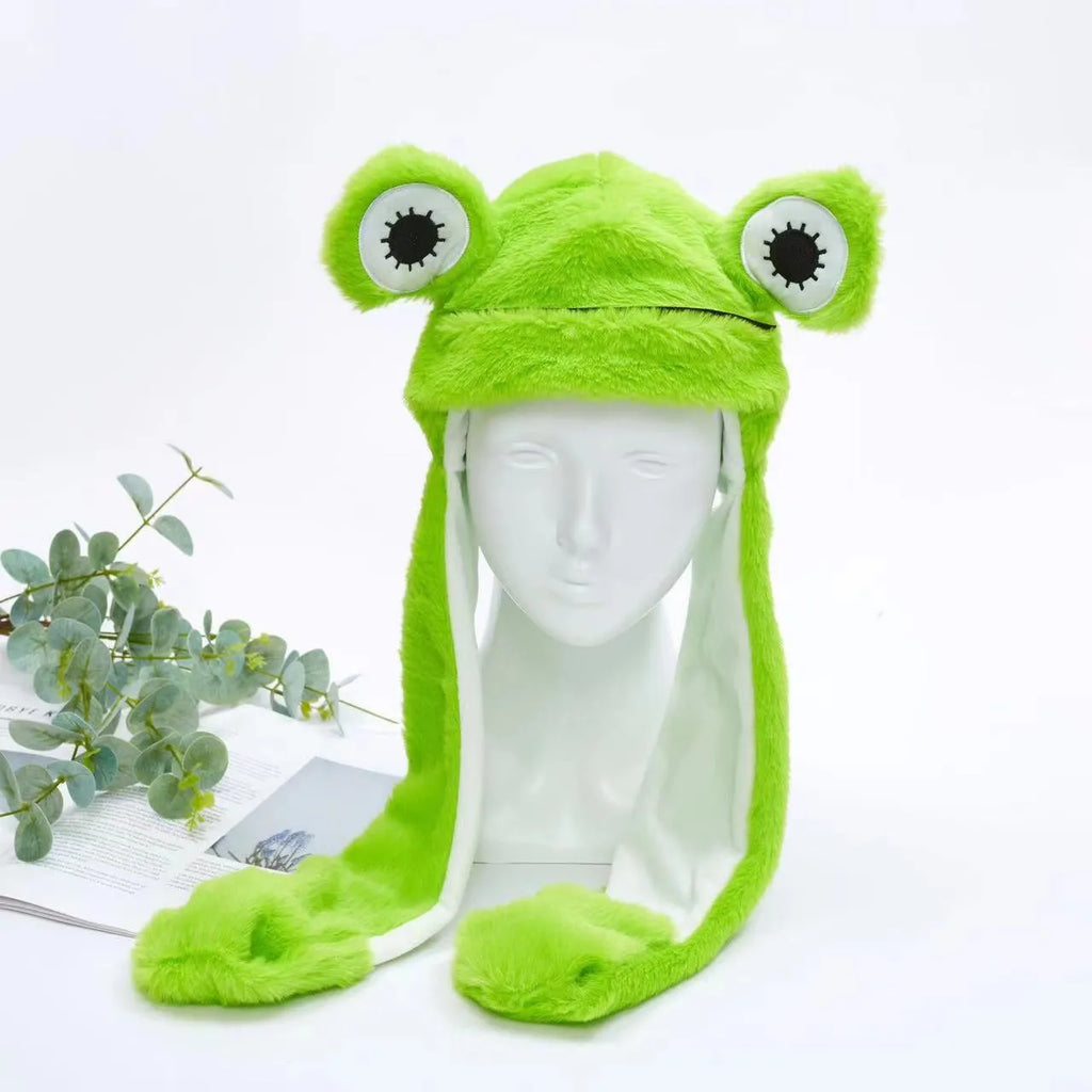 Cappello carino BunnyJoy con orecchie mobili e funzione di pressione sulla zampa