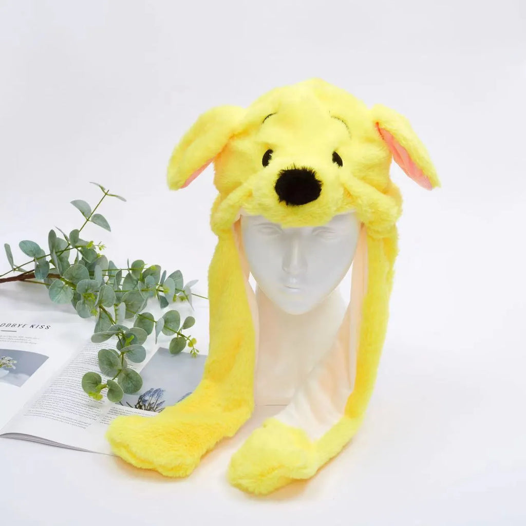 Cappello carino BunnyJoy con orecchie mobili e funzione di pressione sulla zampa
