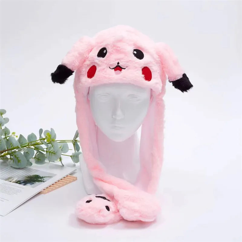 Gorro adorable BunnyJoy con orejas móviles y función de presionar la pata