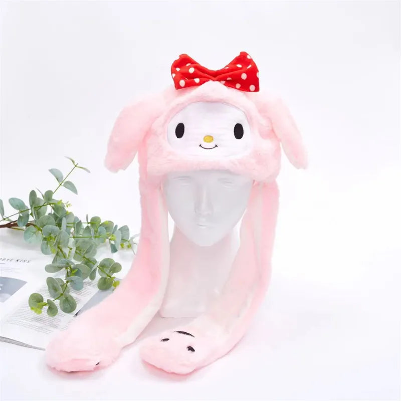 Gorro adorable BunnyJoy con orejas móviles y función de presionar la pata
