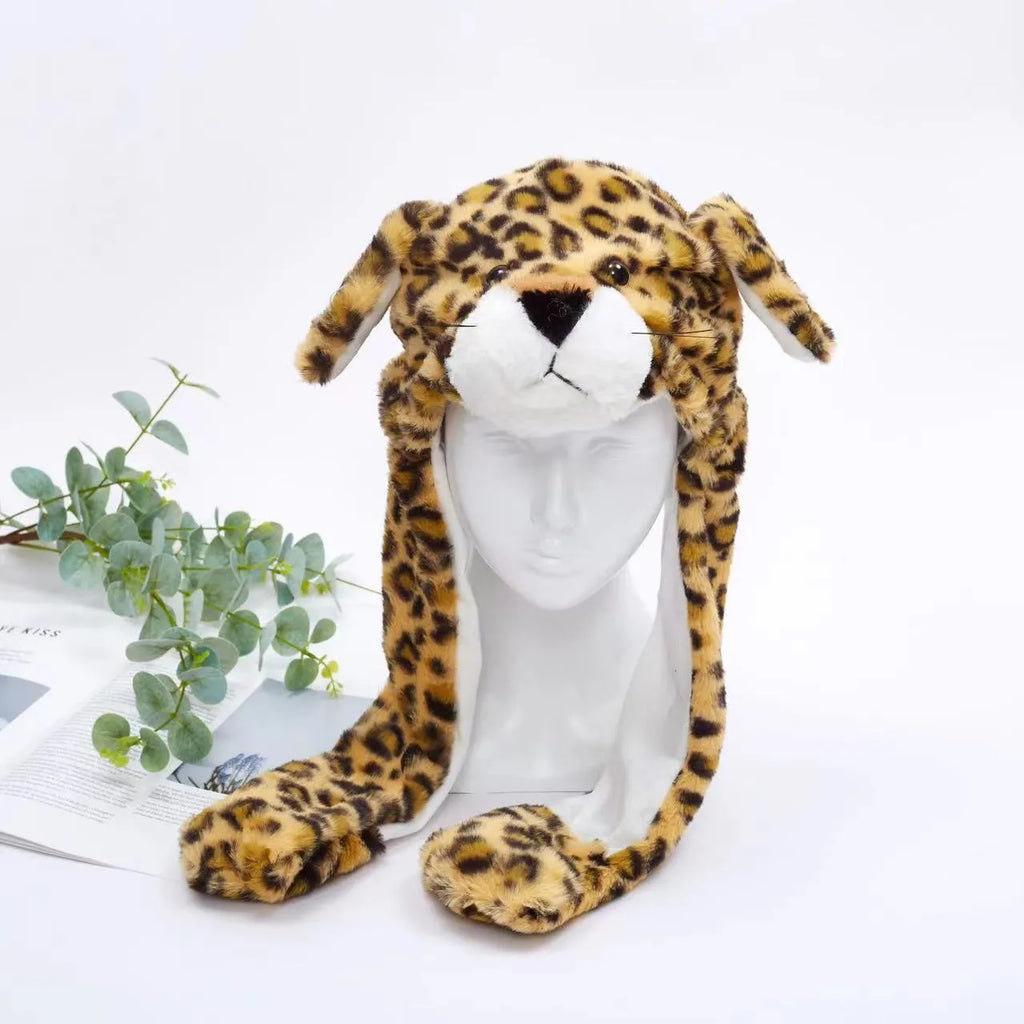 Cappello carino BunnyJoy con orecchie mobili e funzione di pressione sulla zampa
