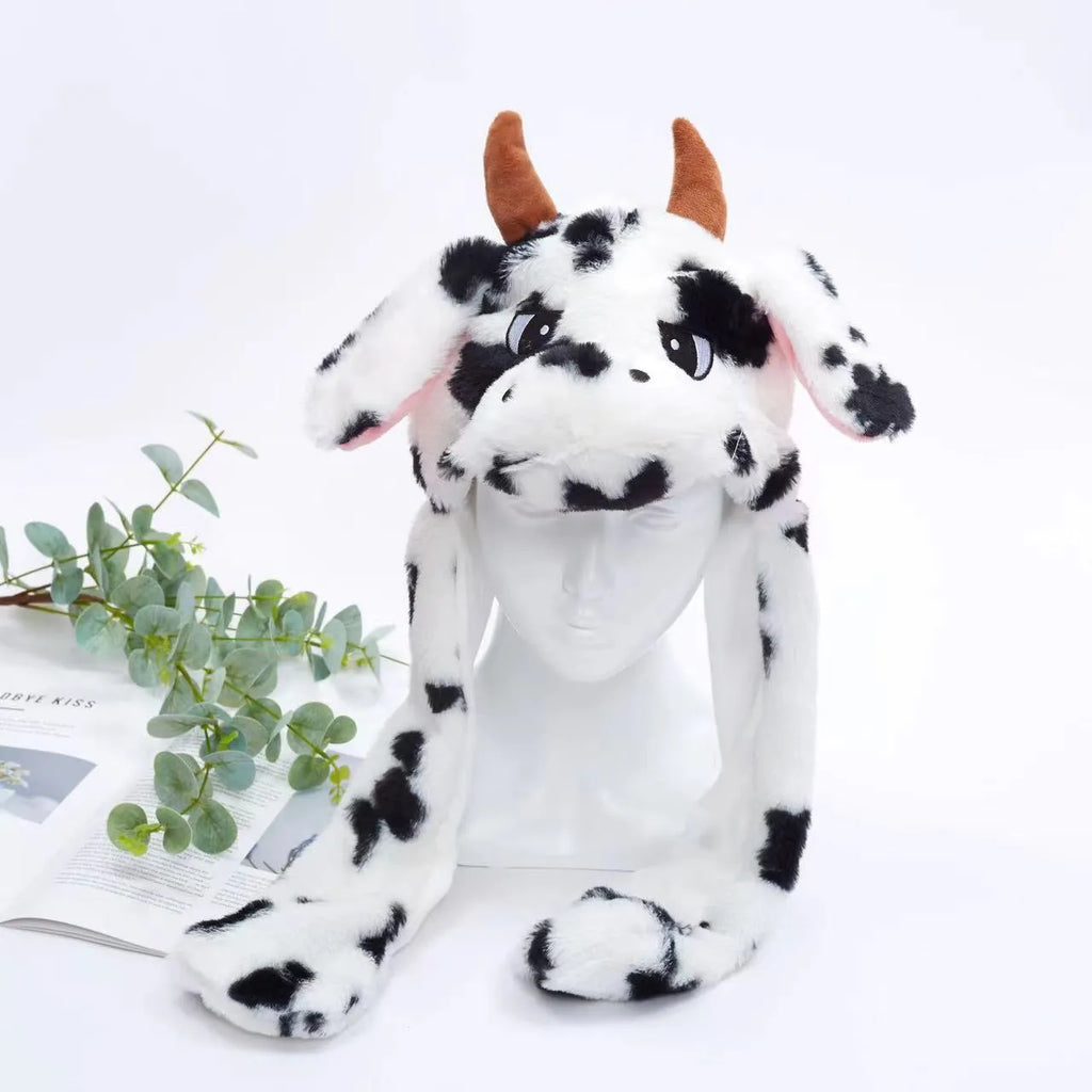 Cappello carino BunnyJoy con orecchie mobili e funzione di pressione sulla zampa