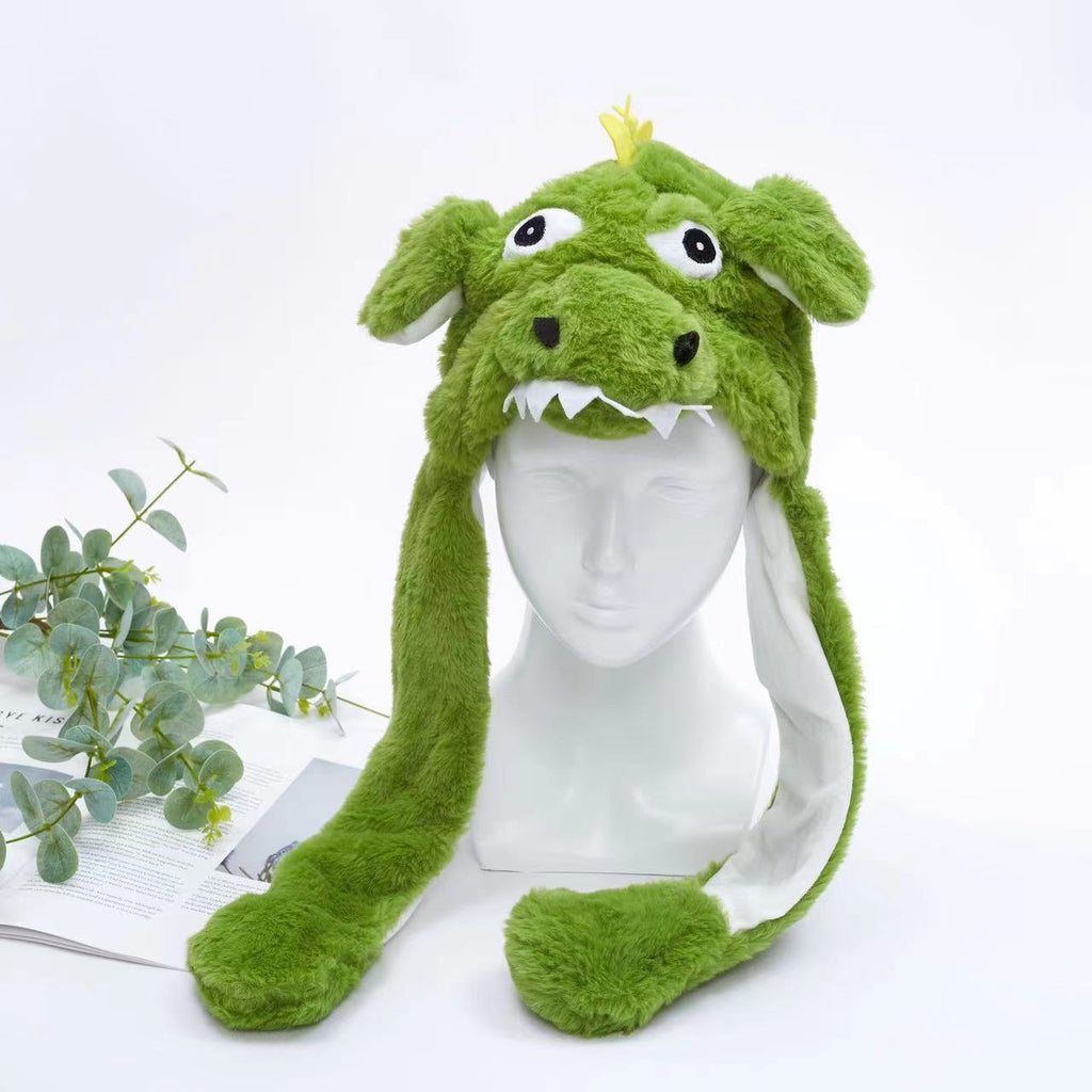 Cappello carino BunnyJoy con orecchie mobili e funzione di pressione sulla zampa