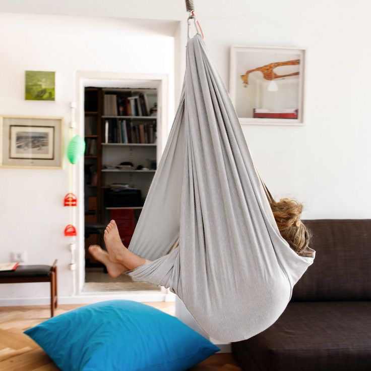 CalmGlide Kids Indoor Swing Cozy Cocoon Hammock for Playtime