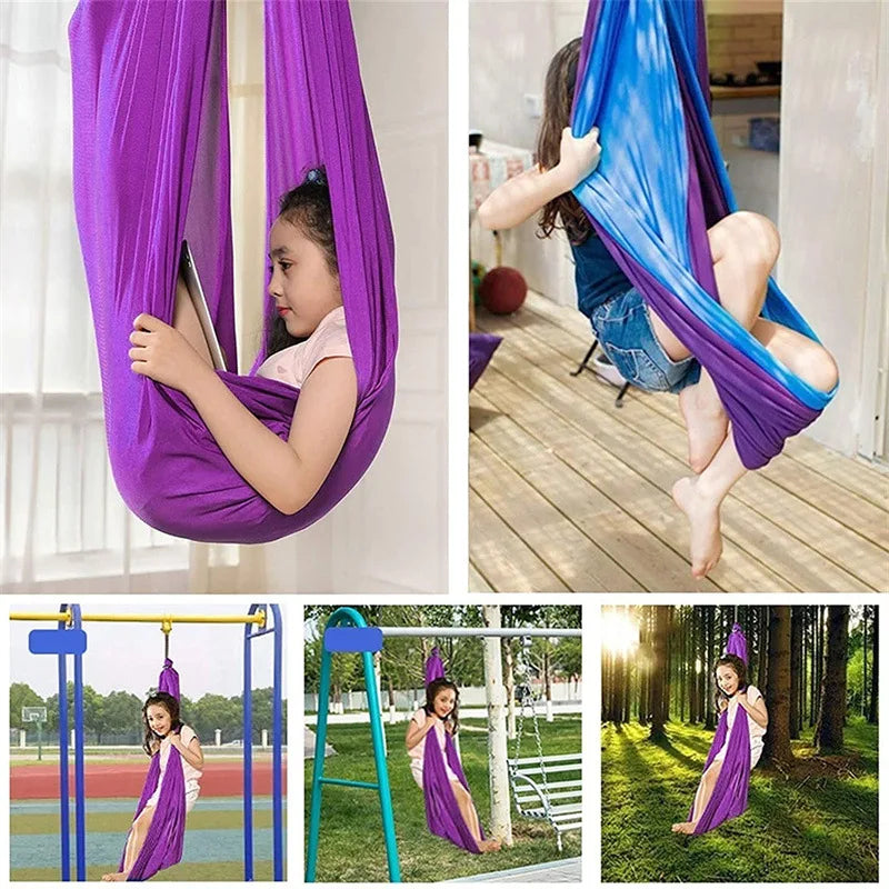 CalmGlide Kids Indoor Swing Cozy Cocoon Hammock for Playtime