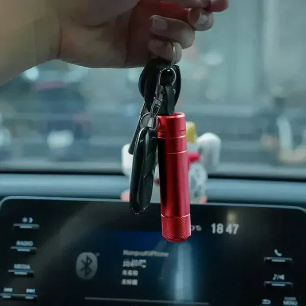 Car Safety Hammer With Tungsten Glass Breaker, Seatbelt Cutter
