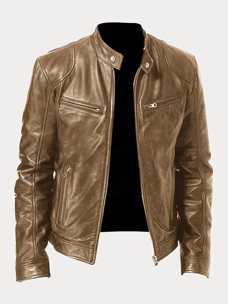 Zeitlose Lederjacke für Herren — Robuster Klassiker für jeden Tag