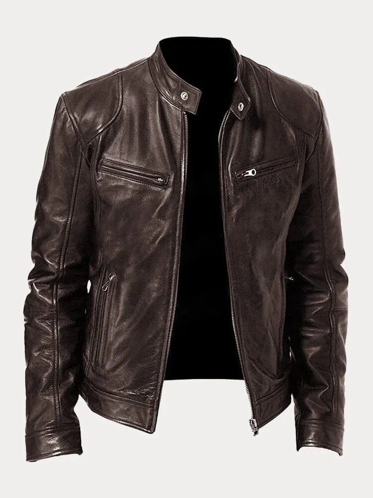 Zeitlose Lederjacke für Herren — Robuster Klassiker für jeden Tag