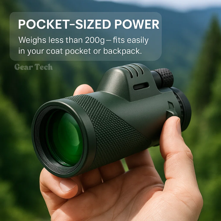 600x HD Zoom Monocular With Ultra-Light Pocket Design