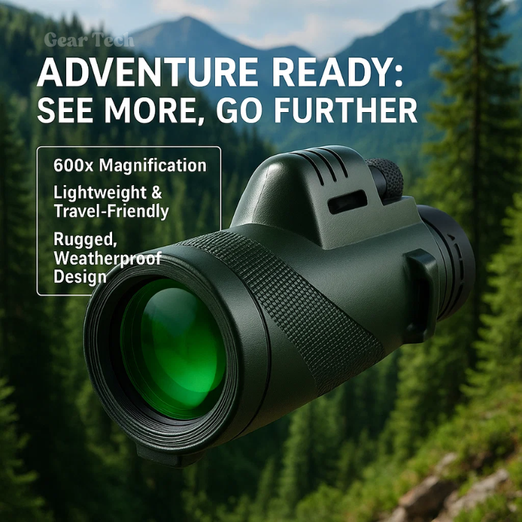 600x HD Zoom Monocular With Ultra-Light Pocket Design