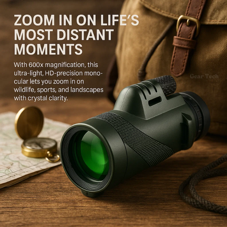 600x HD Zoom Monocular With Ultra-Light Pocket Design