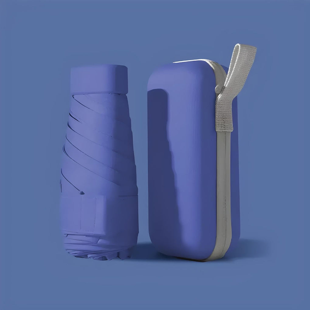 Guarda-chuva de viagem compacto, com cobertura de 100 cm e estojo impermeável
