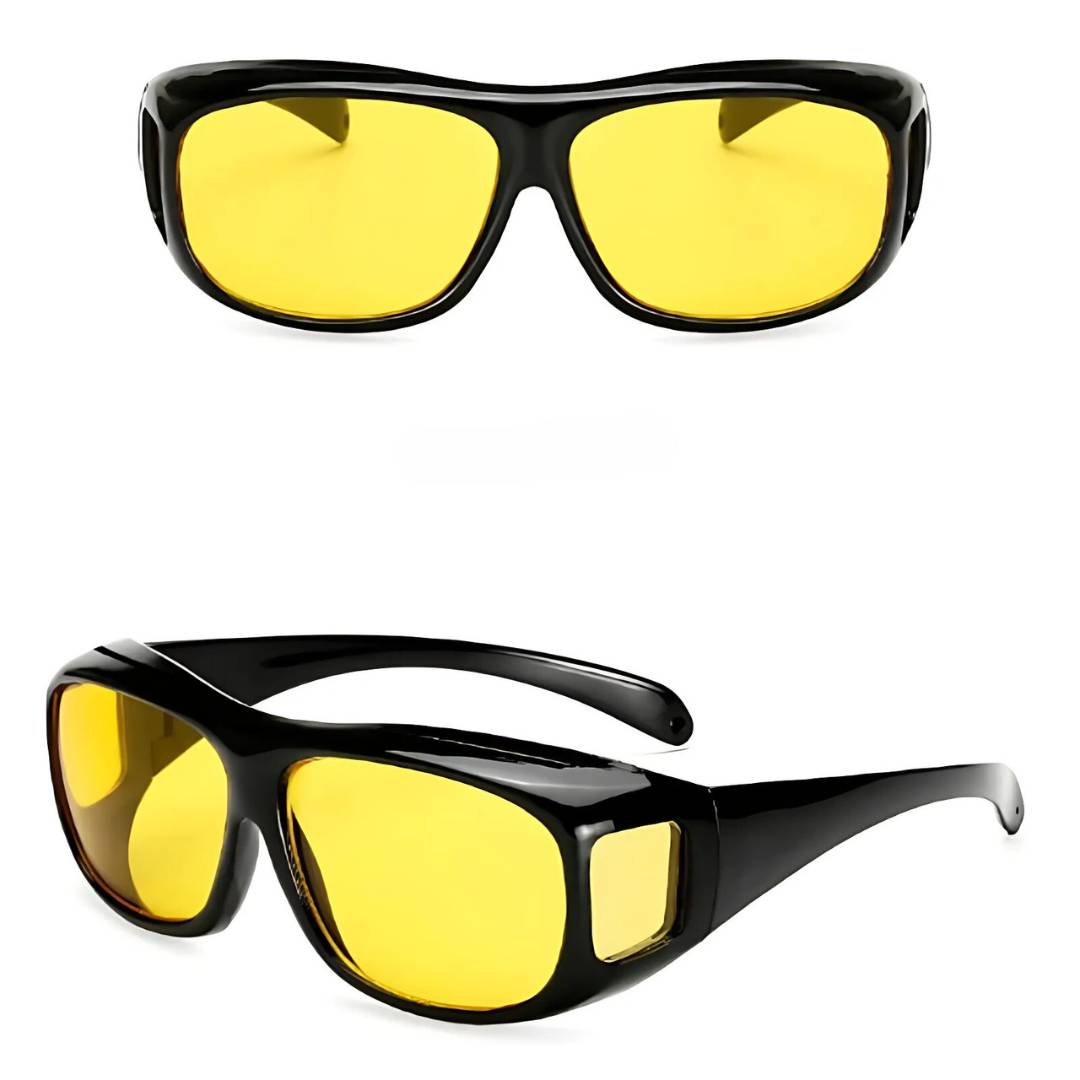 Anti-Glare Night Driving Glasses, Yellow Tinted Lenses, UV Protection