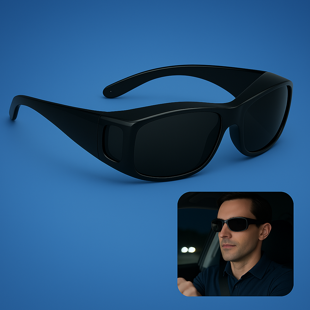 Anti-Glare Night Driving Glasses, Yellow Tinted Lenses, UV Protection