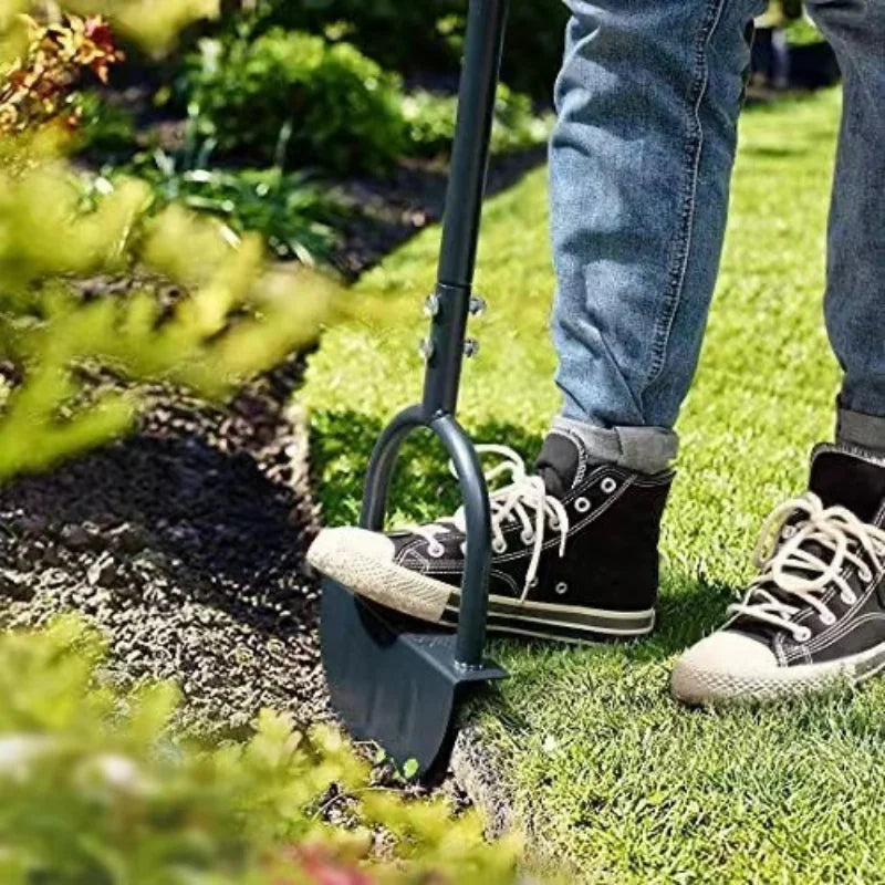 Half-Moon Manual Lawn Edger Tool With Curved Blade