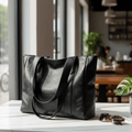 Élégant sac à bandoulière rétro en cuir à la finition lisse