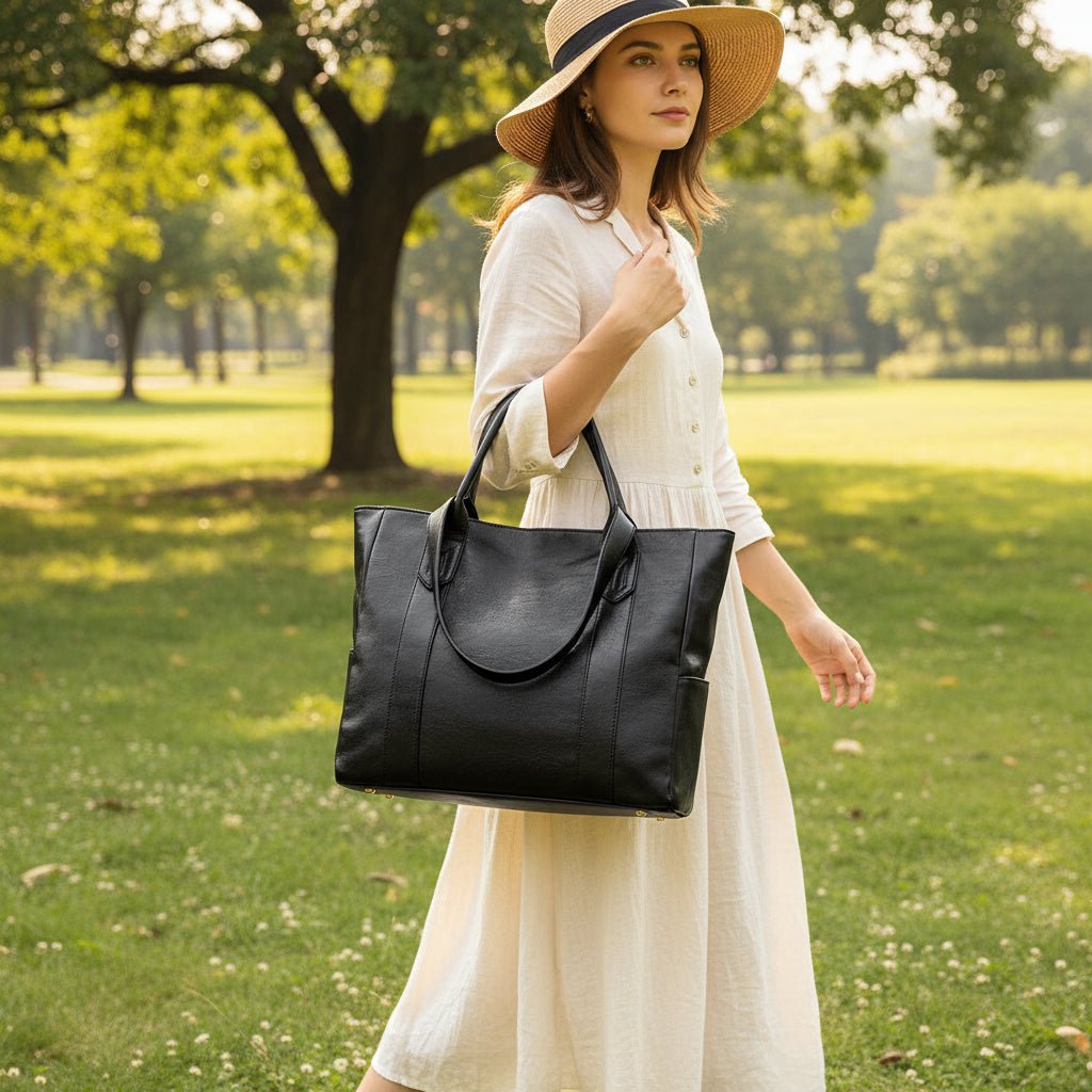 Élégant sac à bandoulière rétro en cuir à la finition lisse