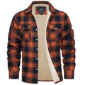 Fleece-Lined Plaid Shirt Jacket – Cozy Warm Layering Outerwear