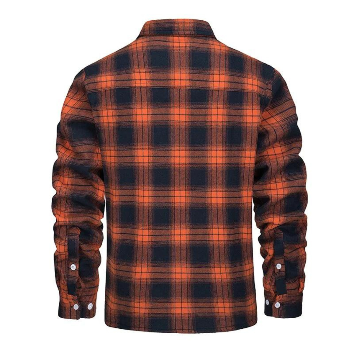 Fleece-Lined Plaid Shirt Jacket – Cozy Warm Layering Outerwear
