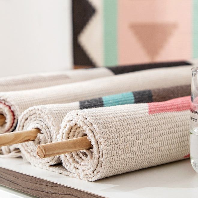 Geometric Tufted Wall Tapestry Macrame Fringe Boho Decor