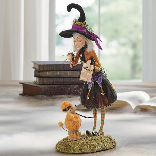 Figurine de sorcière en résine faite main, décoration d’Halloween