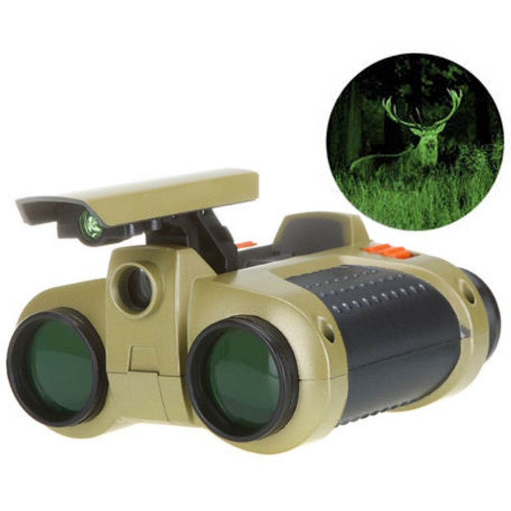 Kids 4x Night Vision Binoculars With 30mm Lens Adventure Toy