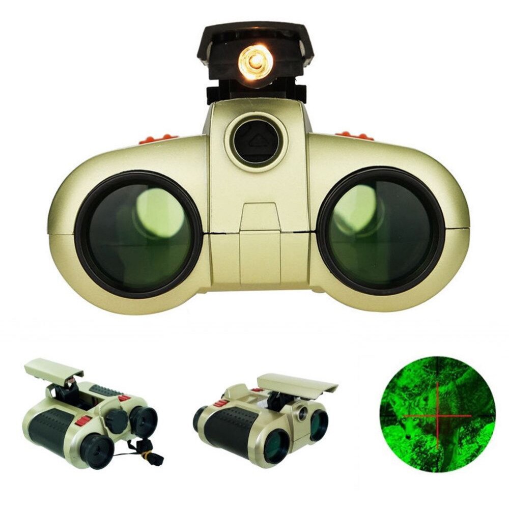 Kids 4x Night Vision Binoculars With 30mm Lens Adventure Toy