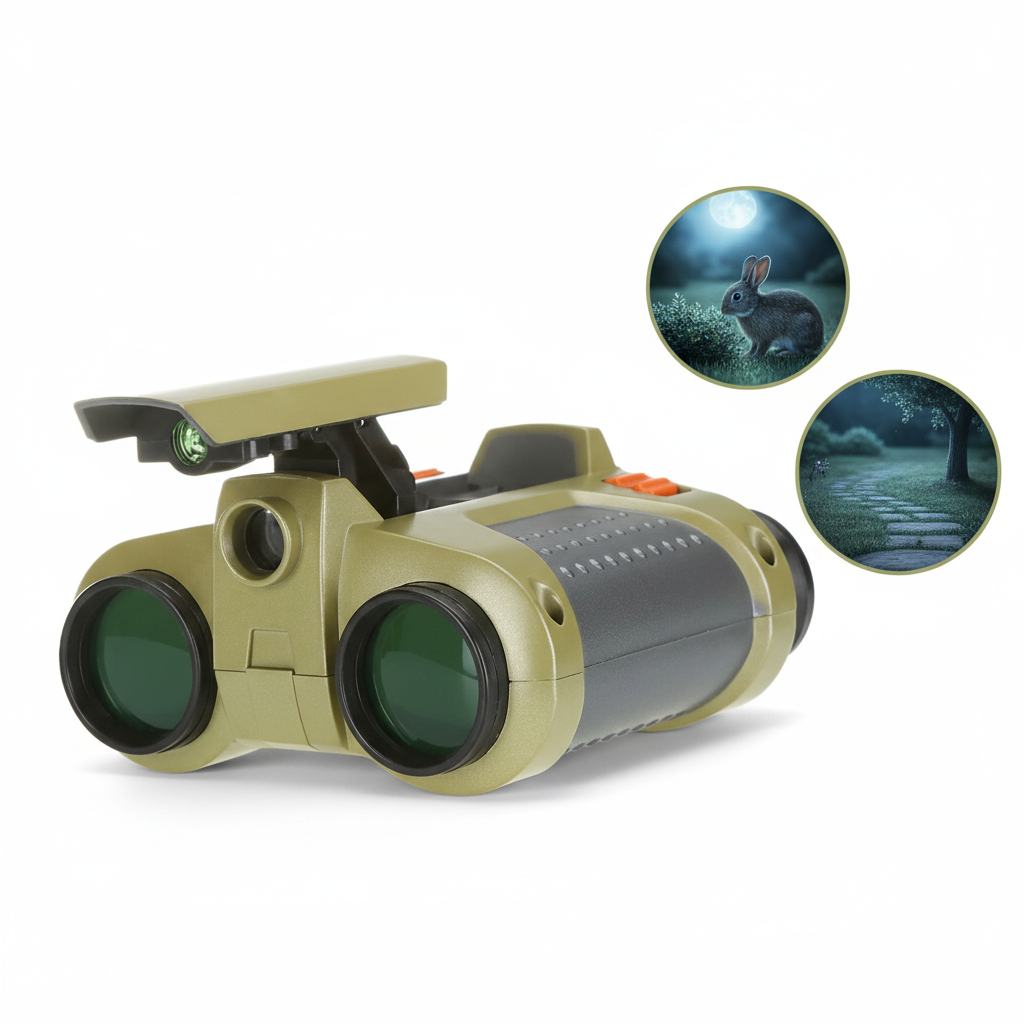 Kids 4x Night Vision Binoculars With 30mm Lens Adventure Toy