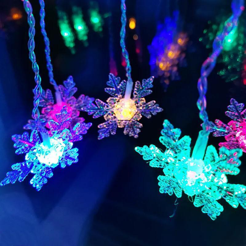 LED雪花窗帘灯串，4M或5M装饰灯