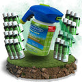 Hydro Mousse Rasenspray zur Ausbesserung kahler Stellen – Anschluss am Gartenschlauch