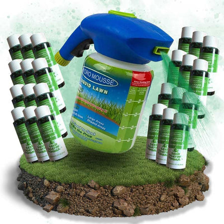 Hydro Mousse Lawn Repair Spray — Hose-End Bare Spot Fix