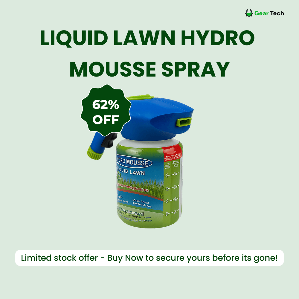 Hydro Mousse Rasenspray zur Ausbesserung kahler Stellen – Anschluss am Gartenschlauch