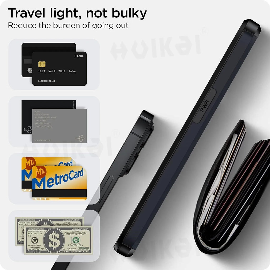 Funda estilizada LuxShield para iPhone con tarjetero y diseño protector