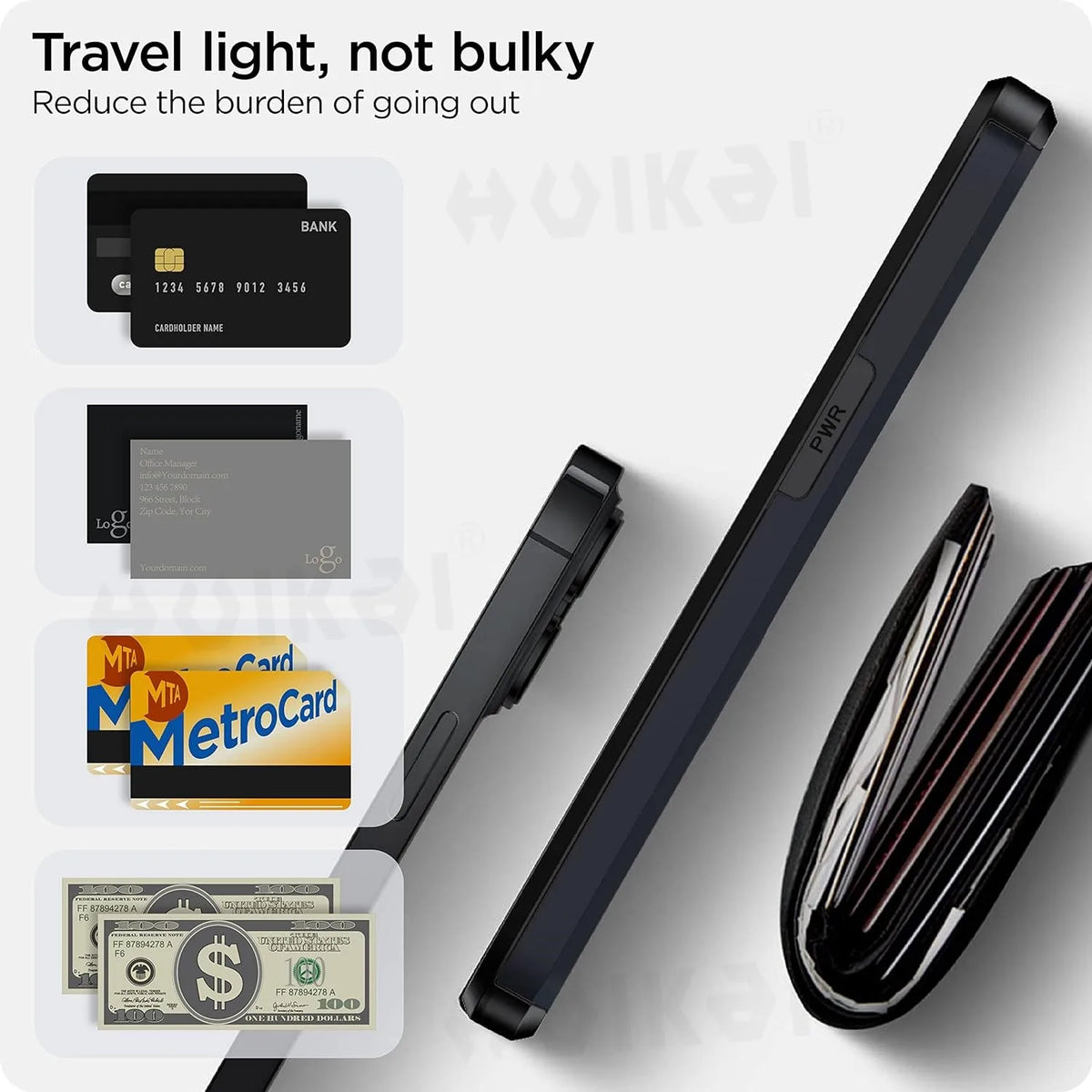 LuxShield Slim iPhone Case With Card Holder And Protective Design